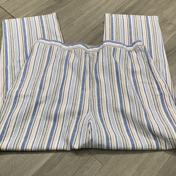 Woman Within Straight Leg Stripe Linen NWT Pants    size 26 - Picture 7 of 11